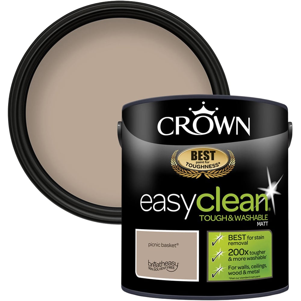 Crown Easyclean Matt Emulsion Paint - Picnic Basket Image 1