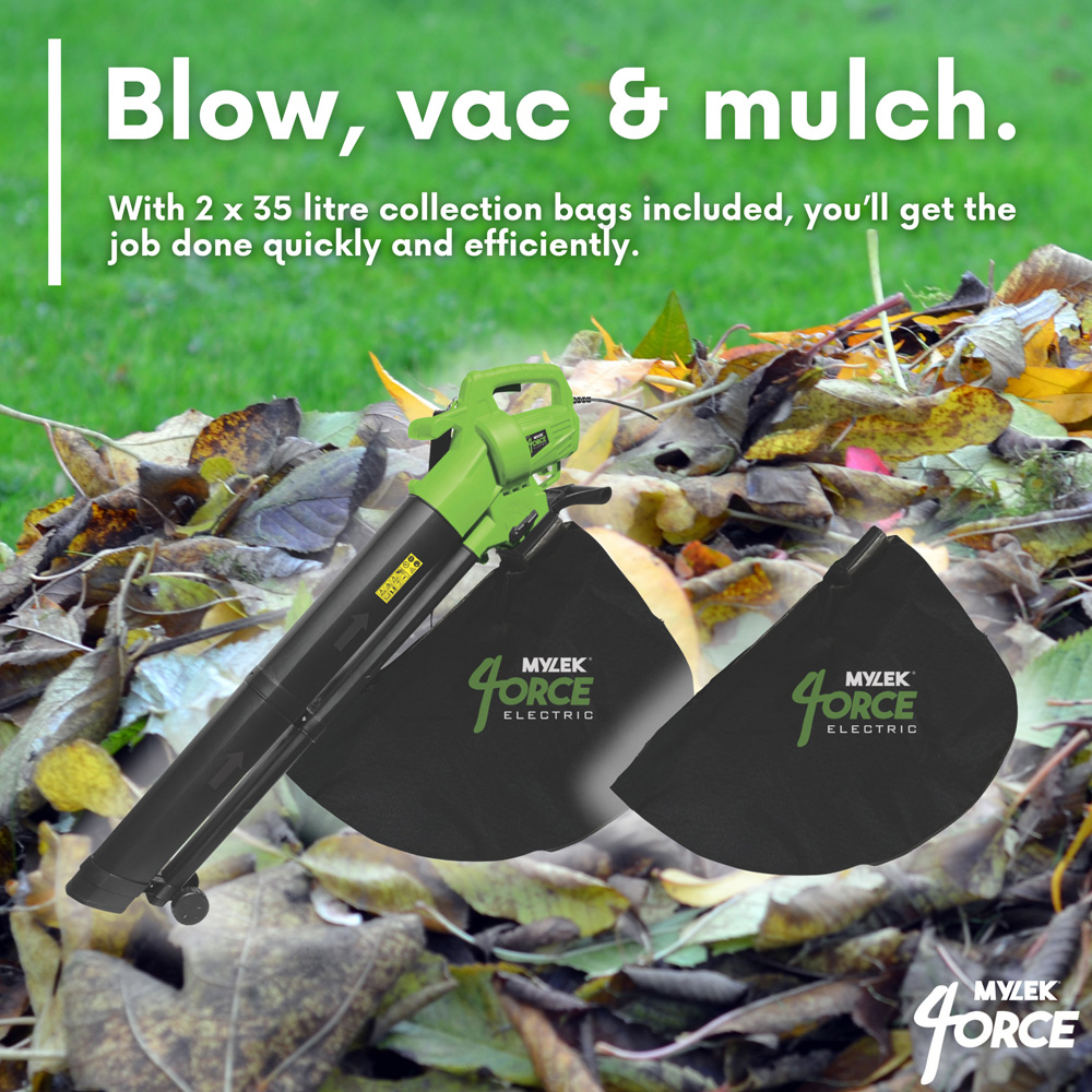 Mylek 4orce 3-in-1 3000W Electric Garden Power Tool with Collection Bags Image 5