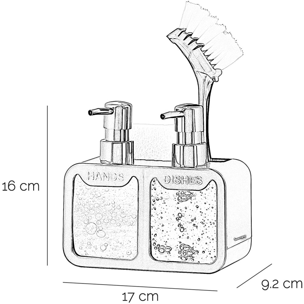 Innoteck Essentials Sink Organiser with 2 in 1 Hand and Dish Soap Dispenser Image 7