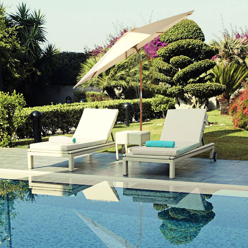 Costway Wooden Tilt Parasol with 8 Ribs 3m Image 5