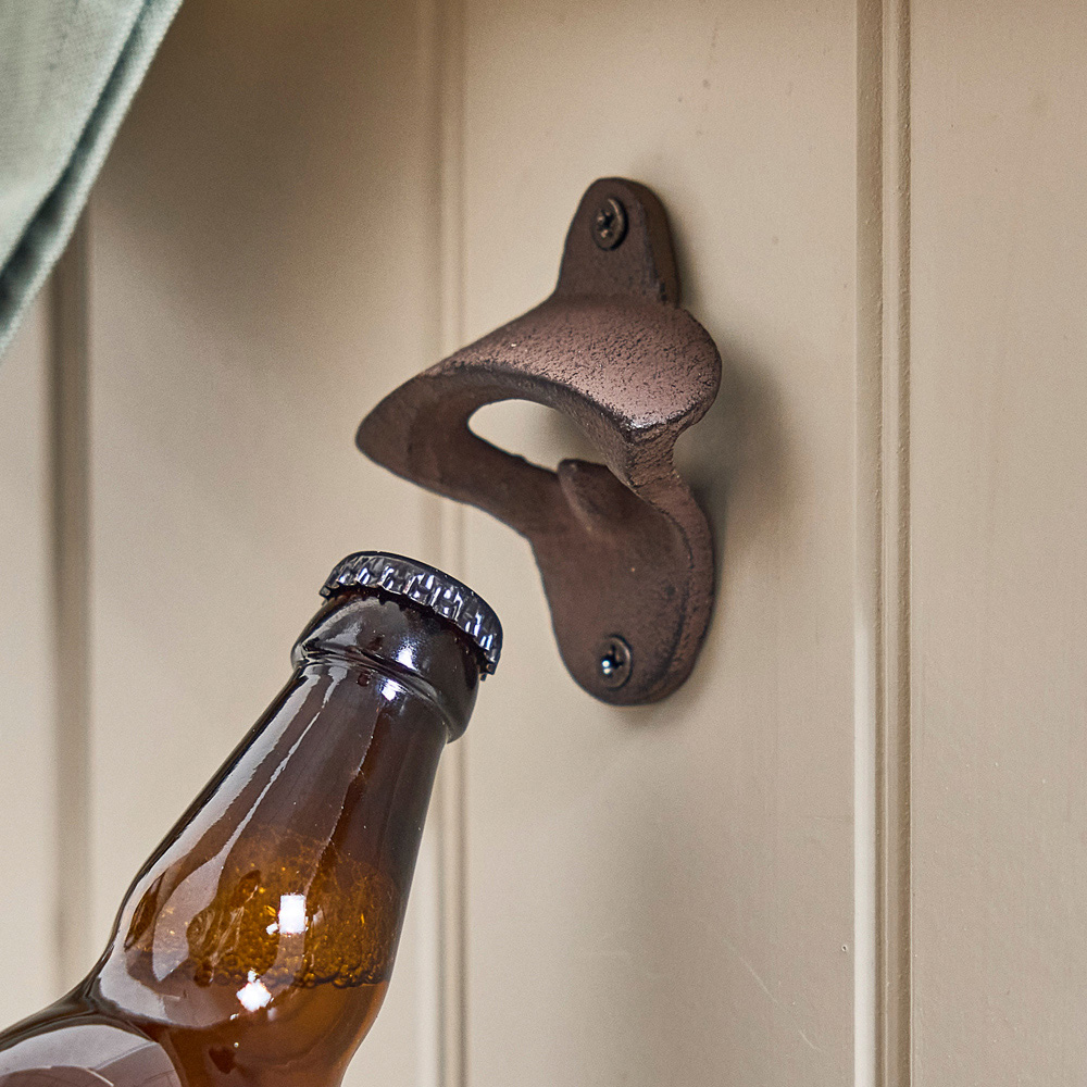 Dibor Cast Iron Wall Mounted Bottle Opener Image 2