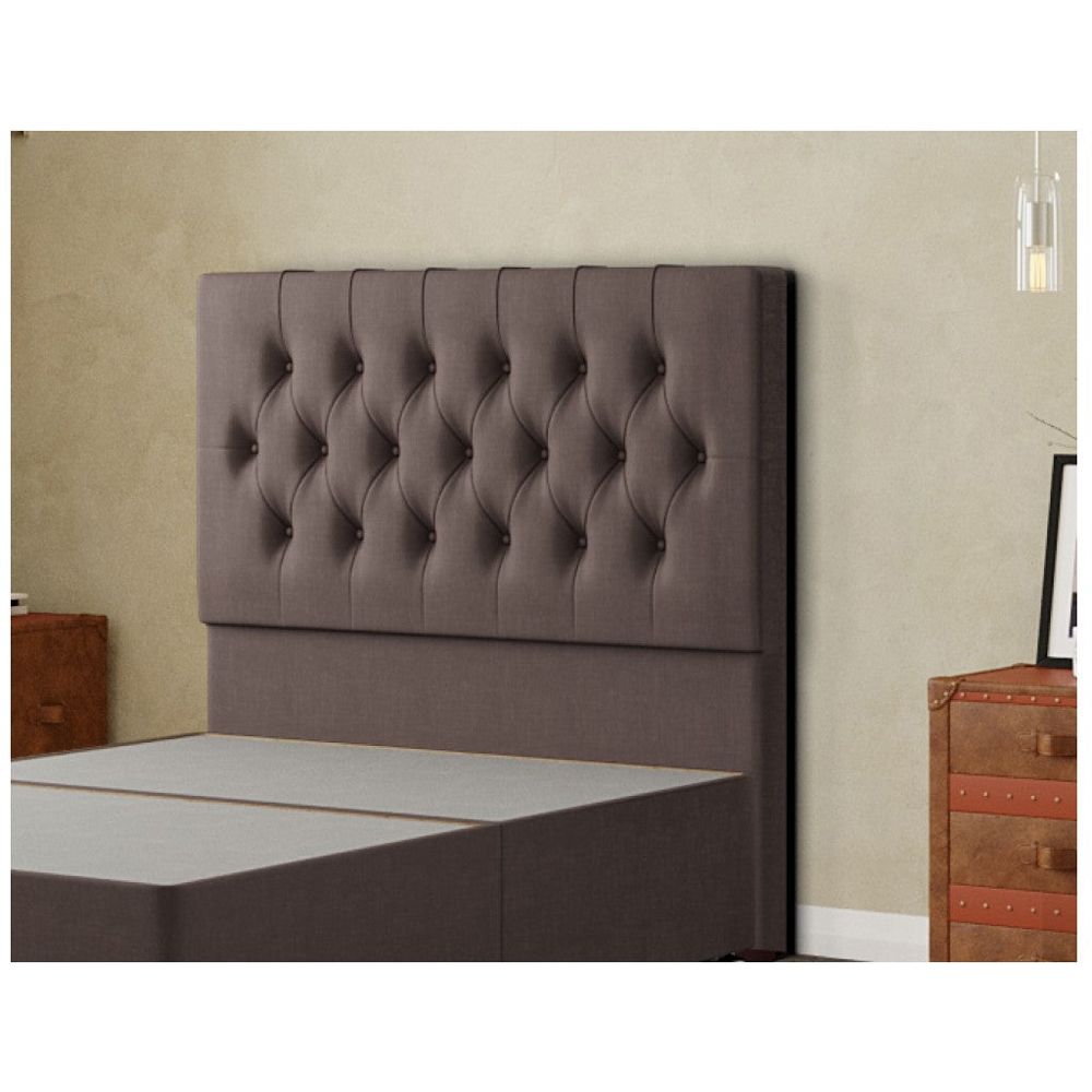 Eleganza Belgrave Small Double Slate Malham Weave Floor Standing Headboard Image 3
