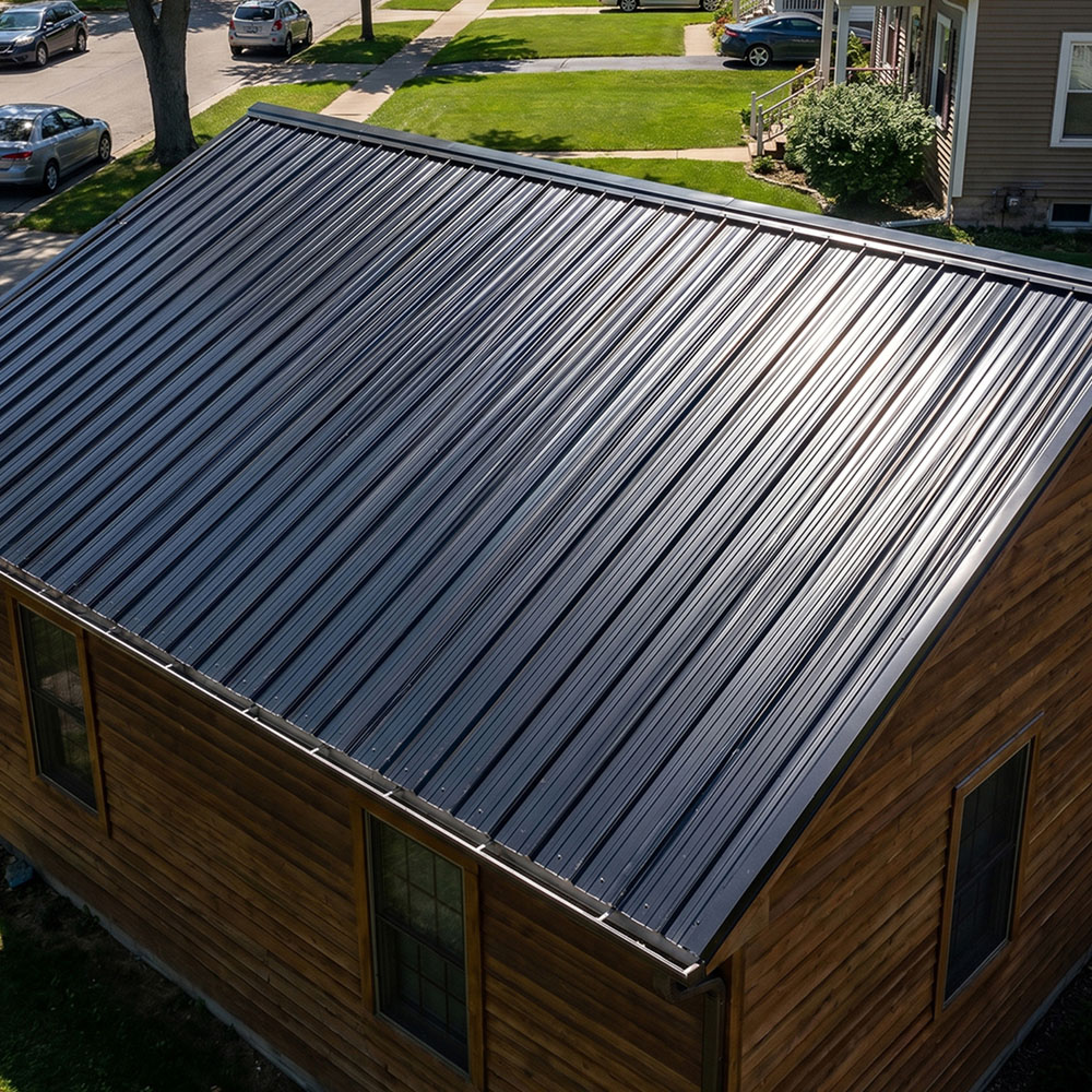 Living and Home 120 x 45cm Grey Galvanised Steel Roofing Sheet 12 Pack Image 2