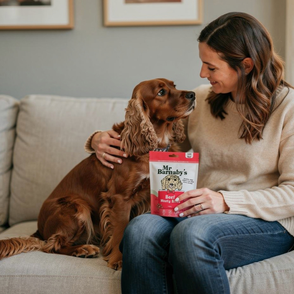 Mr Barnaby's Beef Meaty Bites Dog Treats 80g 4 Pack Image 3