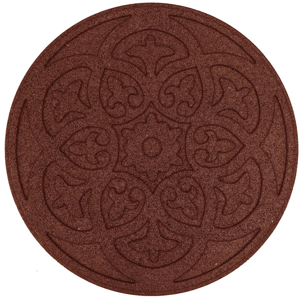 Nicoman Terracotta Scroll Reversible Garden Stepping Stone 46cm 4 Pack Image 1