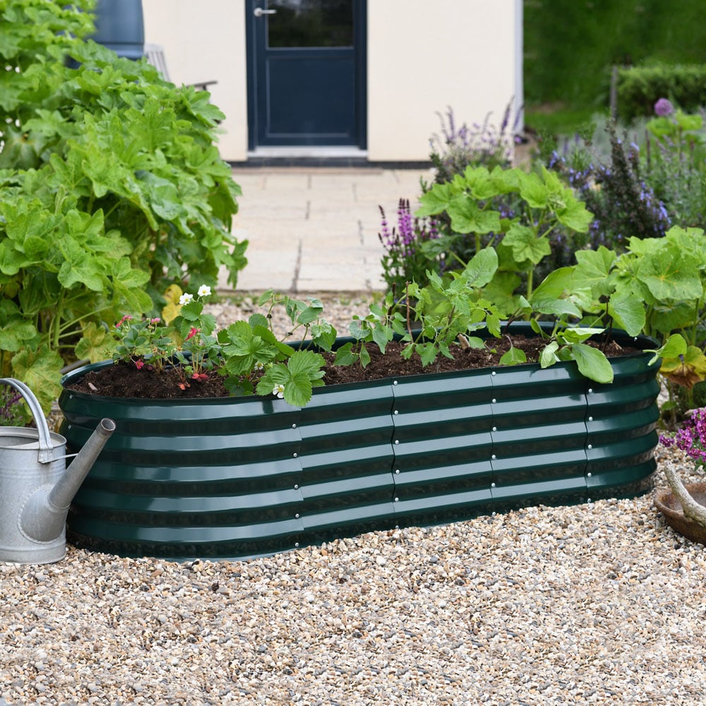 Garden Gear Hunter Green Metal Raised Modular Planter 2 Pack Image 2