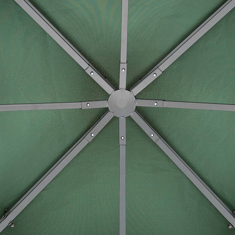 Outsunny 3 x 3m 2 Tier Dark Green Gazebo Canopy Replacement Cover Image 3
