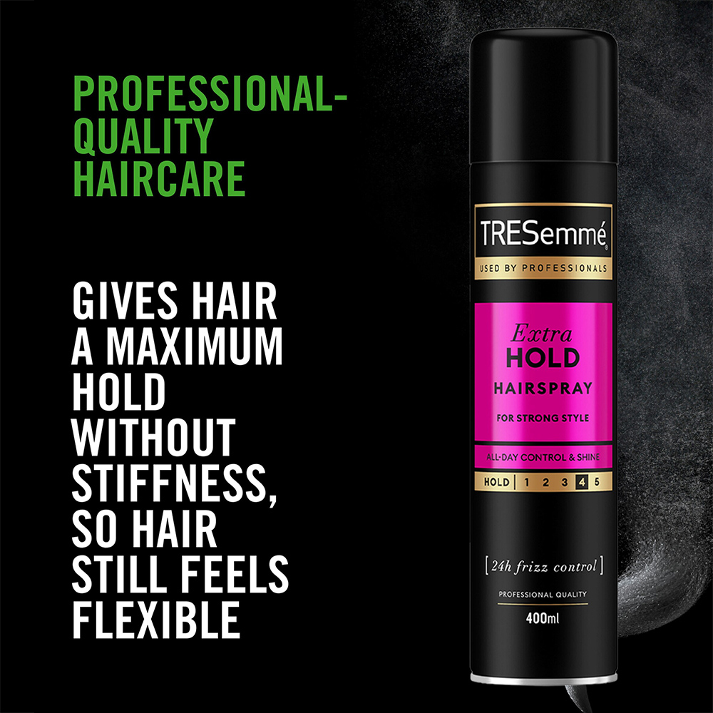 TRESemme Extra Hold Long-lasting Finish Hairspray 400ml 2 Pack Image 5