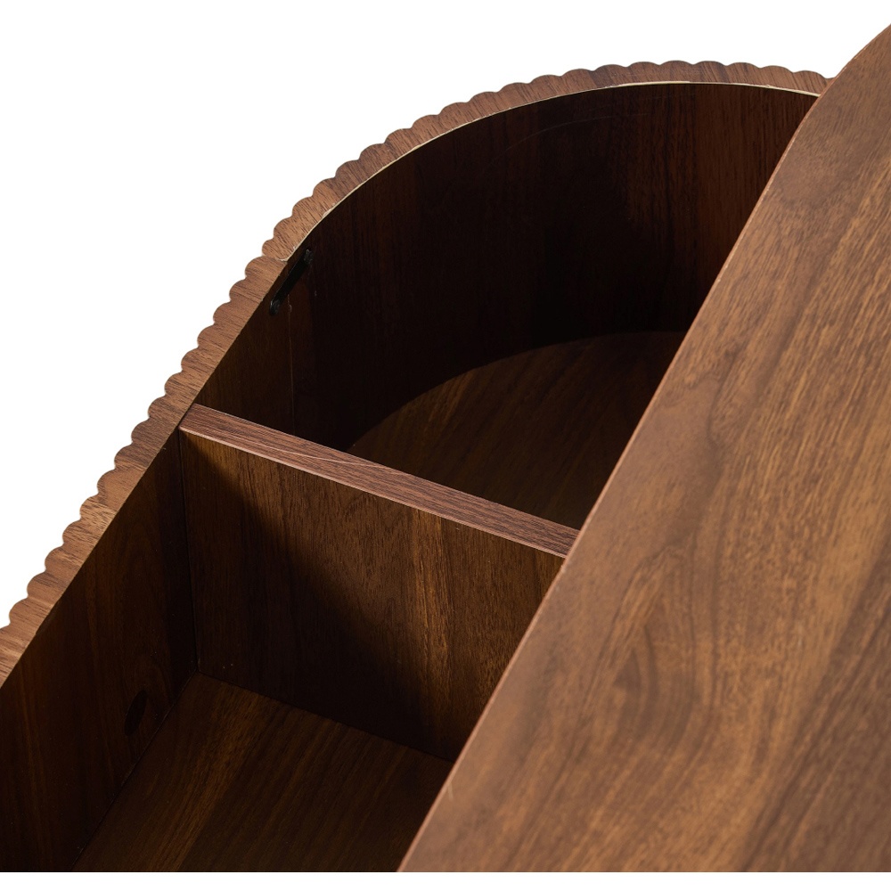 Living and Home Walnut Wooden Lift Top Storage Coffee Table Image 5