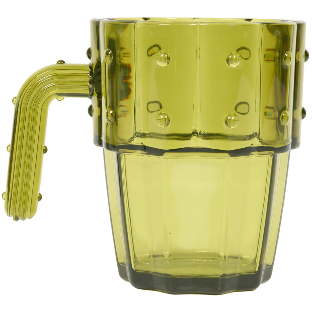 Casablanca Stackable Cactus Glass Set Green Image 4