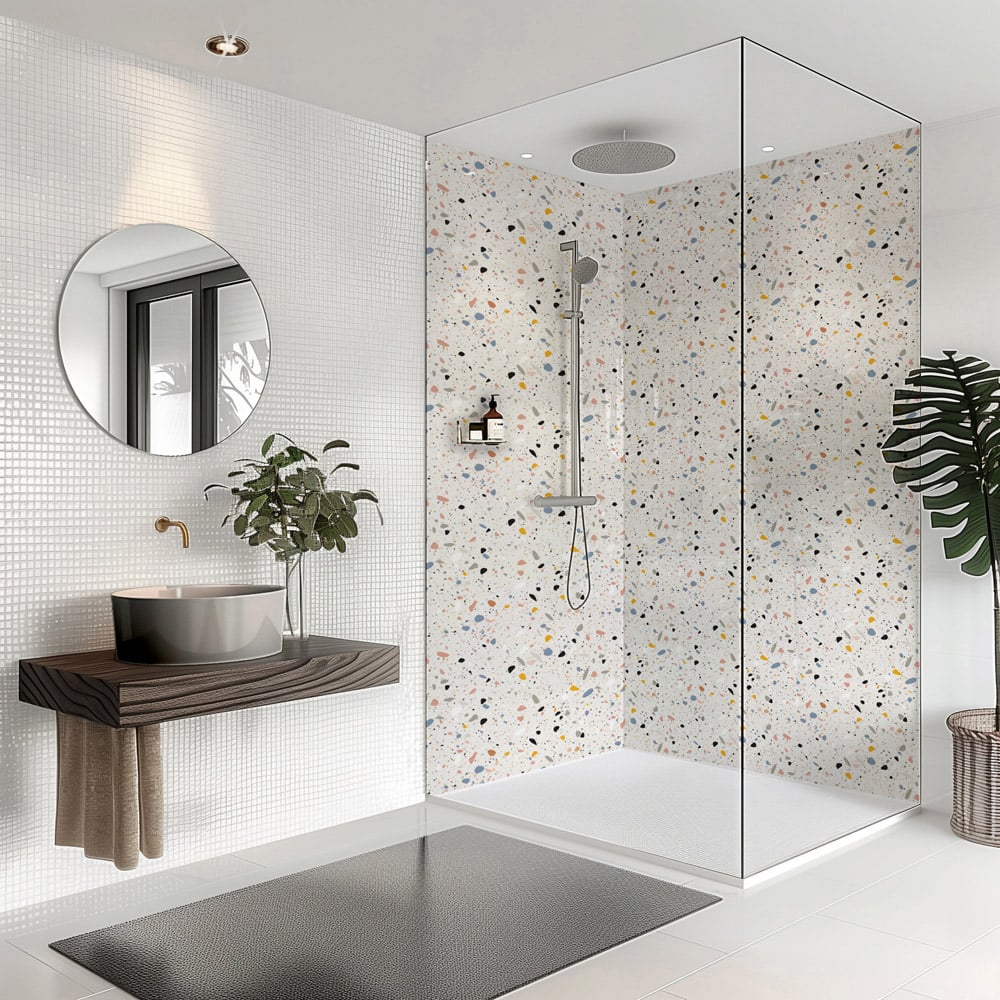 Splashbax Premium Artisan Terrazzo Pastel Di Bond Shower Panel 2400 x 800mm Image 7