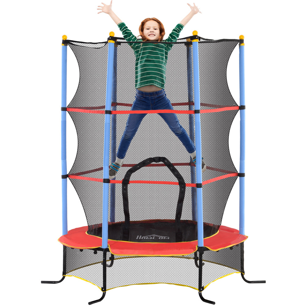 Tommy Toys Kids Trampoline with Enclosure Net Built-in Zipper Image 1