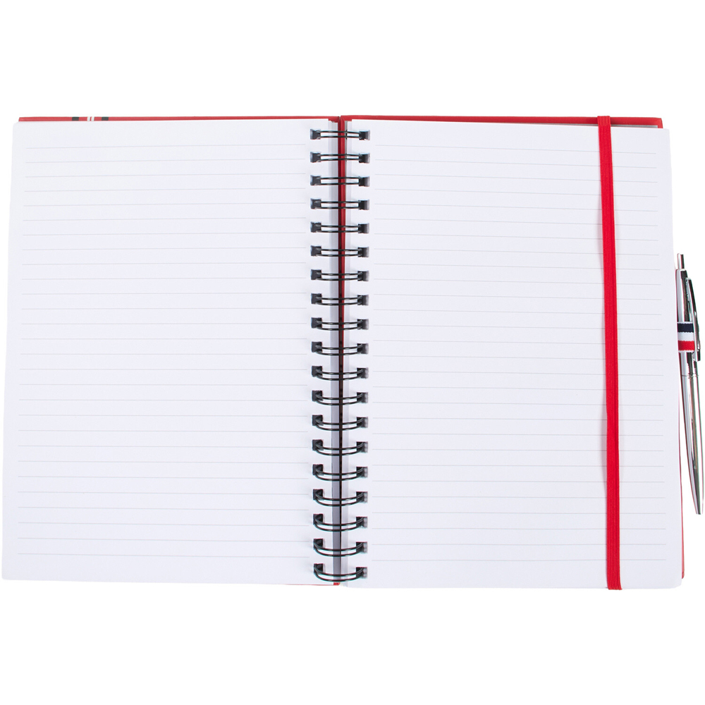 Red and Black Stripe- B5 NB & Pen Image 9