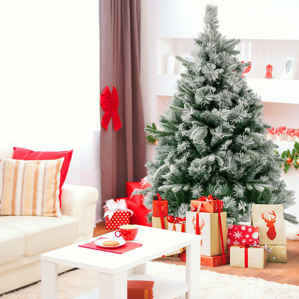 Costway Pre Lit Warm White LED Artificial Christmas Tree 4.5ft Image 2