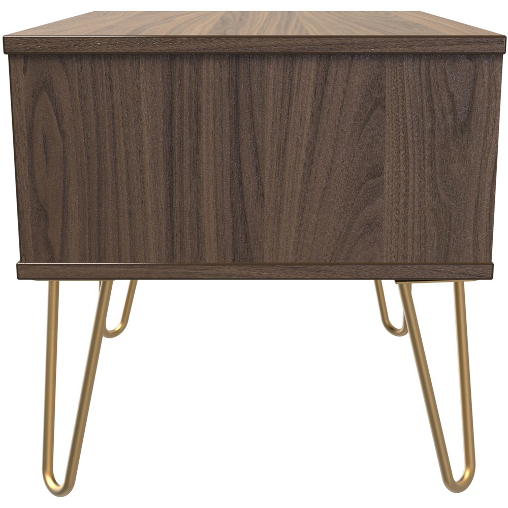 Crowndale Hong Kong Single Drawer Carini Walnut Wide Side Table Ready Assembled Image 4