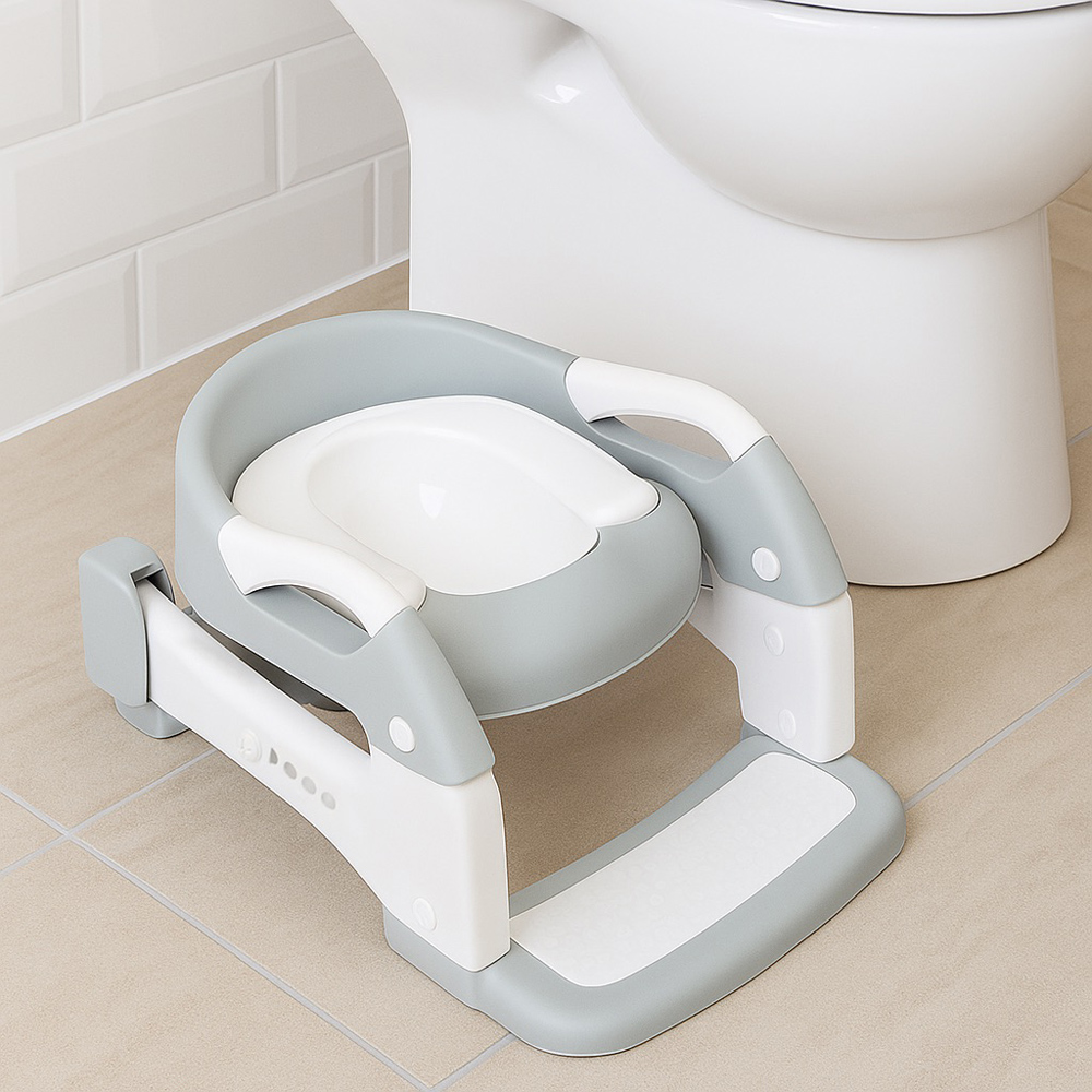 Harbour Housewares 2-in-1 White Adjustable Potty Training Toilet Seat Image 2