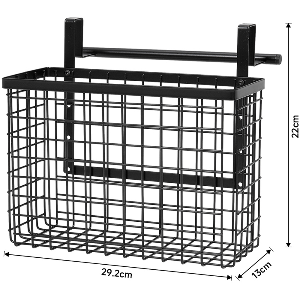 H&O Direct Black Storage Basket with Hanger Image 4