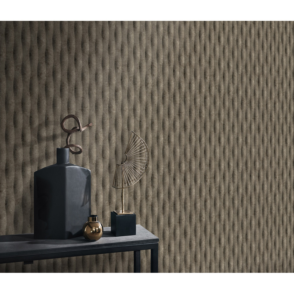 Erismann Concrete Illusion Brown Vinyl Wallpaper Image 6