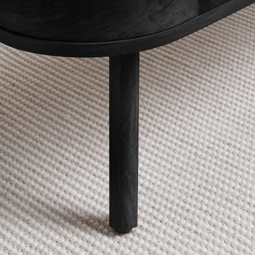 Birlea Noah 2 Shelf Black Rattan Coffee Table Image 7