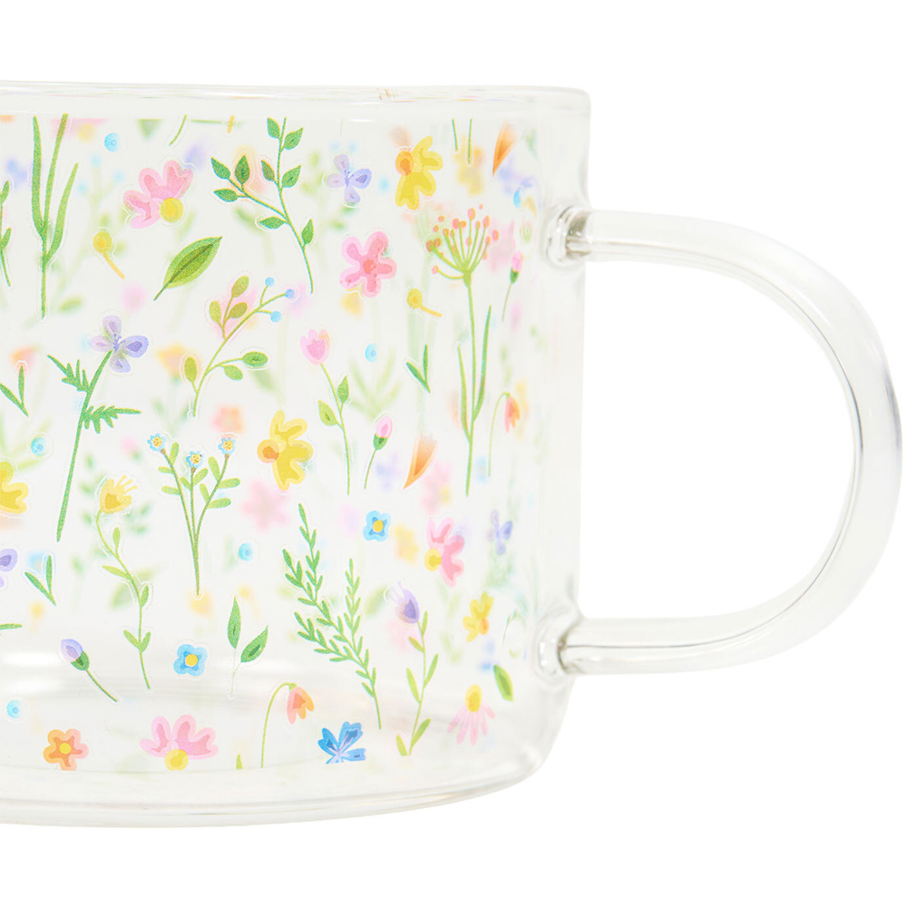 Wildflower Glass Mug Image 4