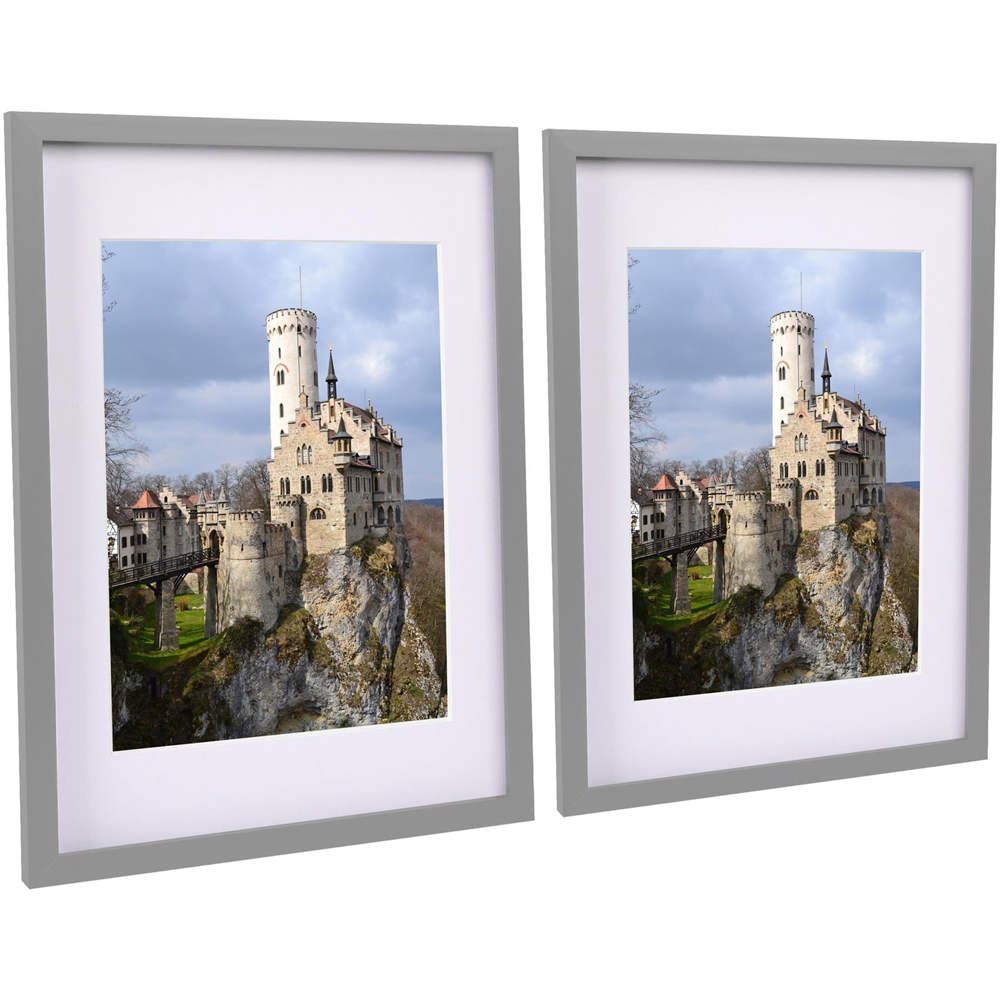 Nicola Spring Grey Photo Frame 12 x 17 inch with White A4 Mount 3 Pack Image 4