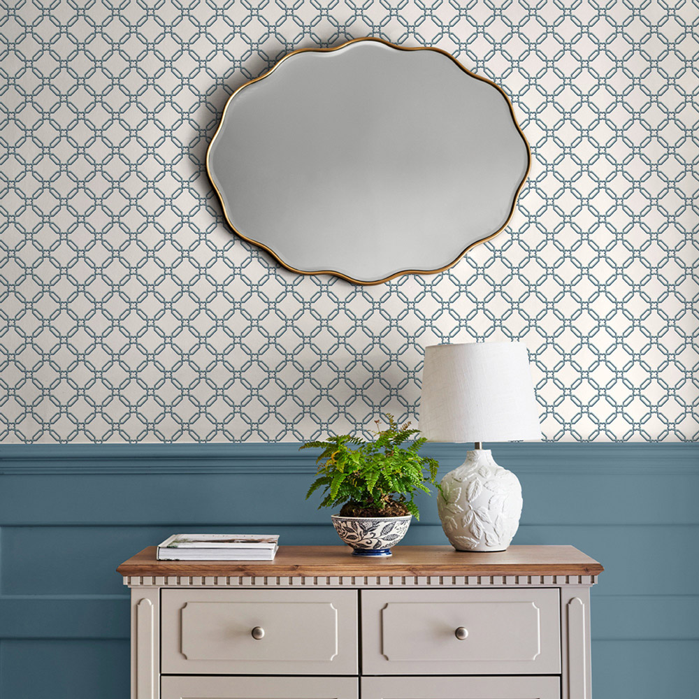 Laura Ashley Westminster Dusky Seaspray Wallpaper Image 3