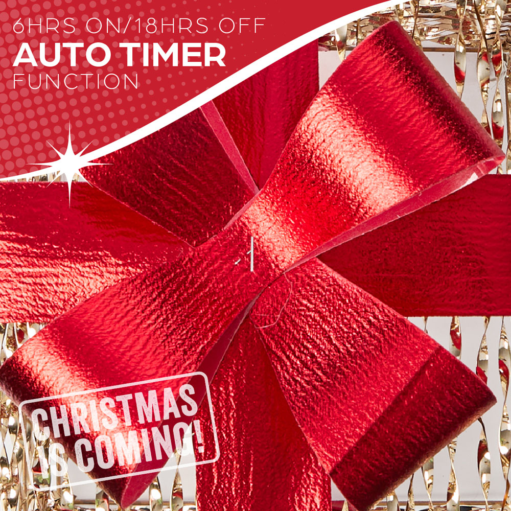 The Christmas Workshop 60 Warm White LED Gold and Red Gift Box Decoration Set of 3 Image 5