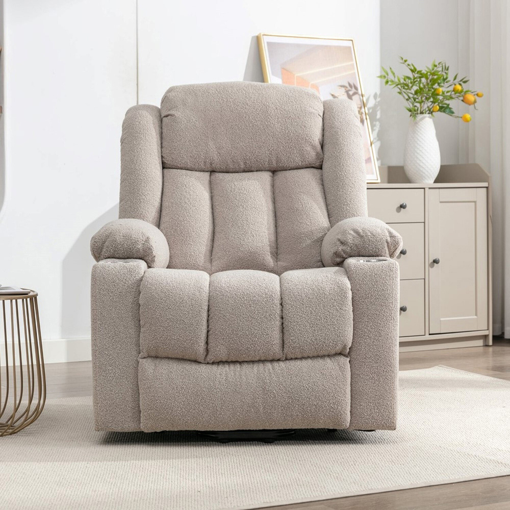 Artemis Home Redding Brown Massage and Heat Dual Motor Electric Lift Assist Recliner Chair Image 4