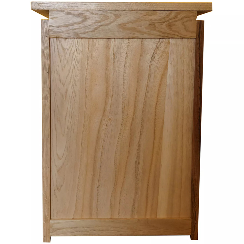 Furniture One 3 Drawer Oak Veneer Bedside Table Image 3