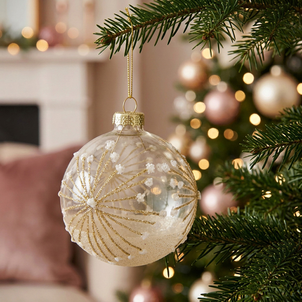 Ivory Embellished Bauble Image 2