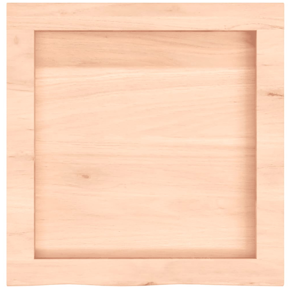 vidaXL 40cm Natural Untreated Solid Oak Wood Floating Wall Shelf Image 4