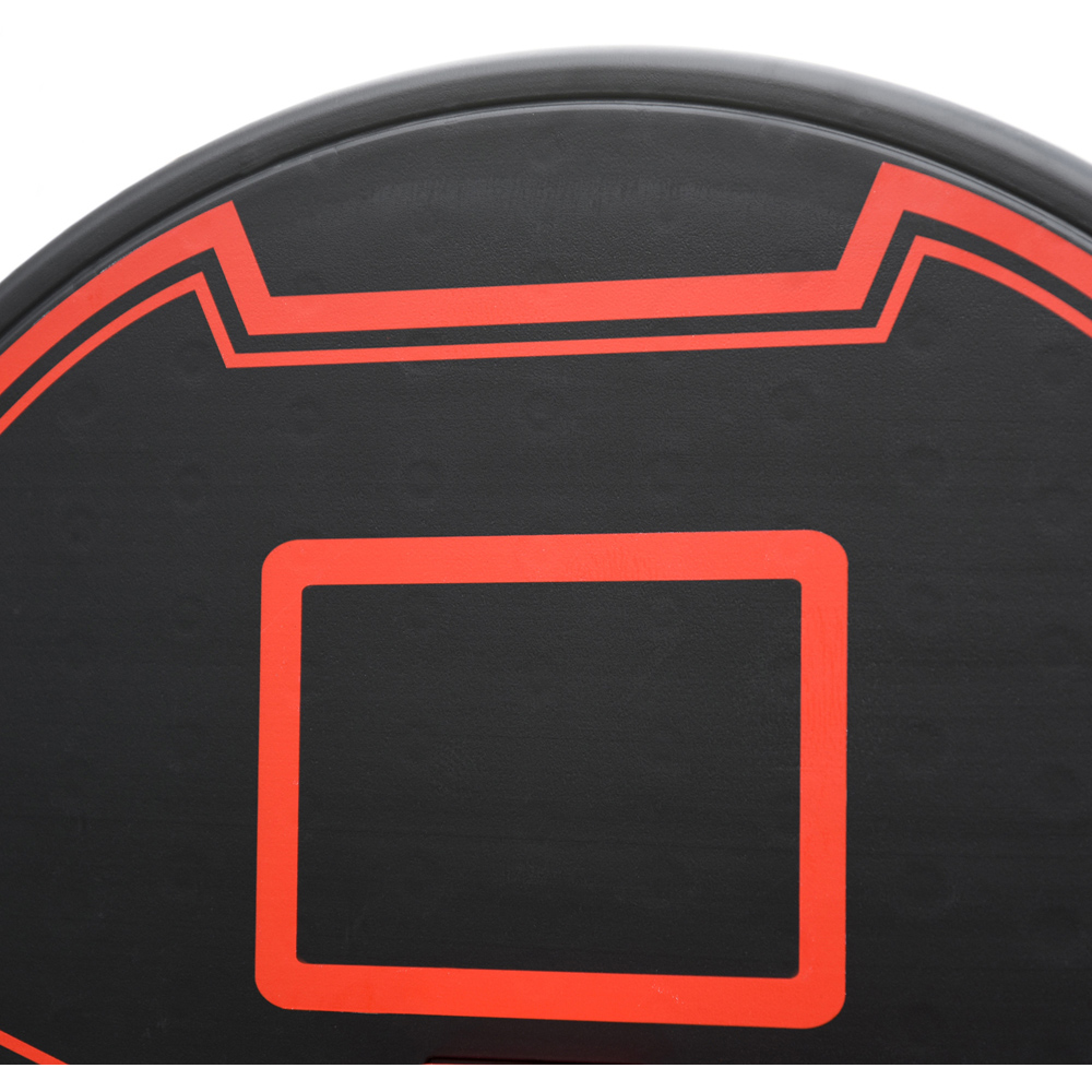 HOMCOM Kids Black and Orange Adjustable Basketball Hoop with Backboard and Wheels 200-250cm Image 4