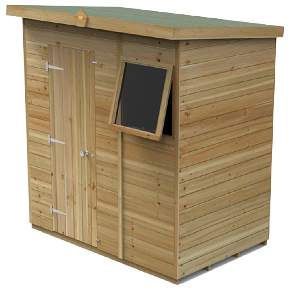 Forest Garden Timberdale 6 x 4ft Single Opening Pent Shed Image 1