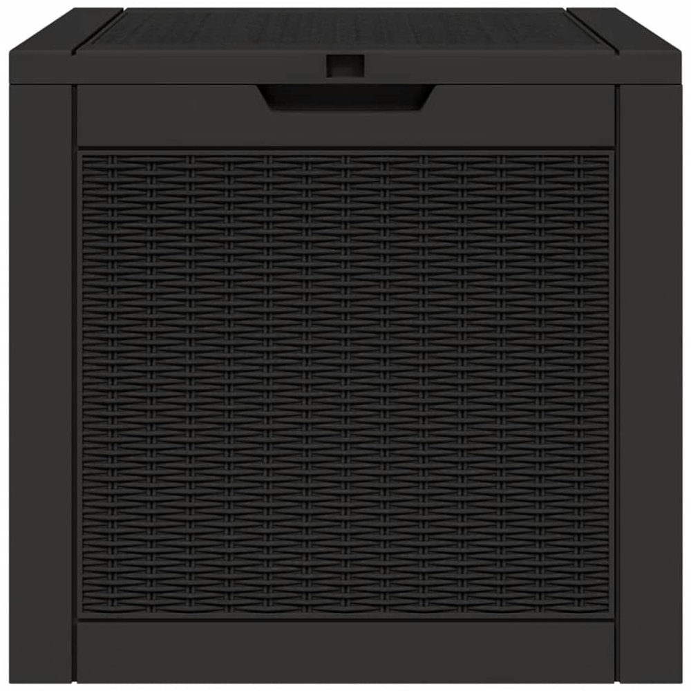 vidaXL 118L Black Polypropylene Garden Storage Box Image 4