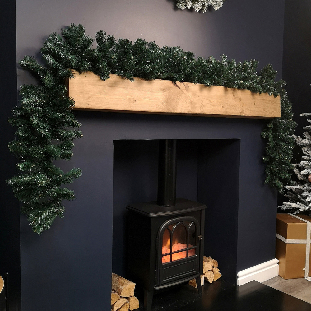 Samuel Alexander Plain Green Christmas Garland 270cm Image 7