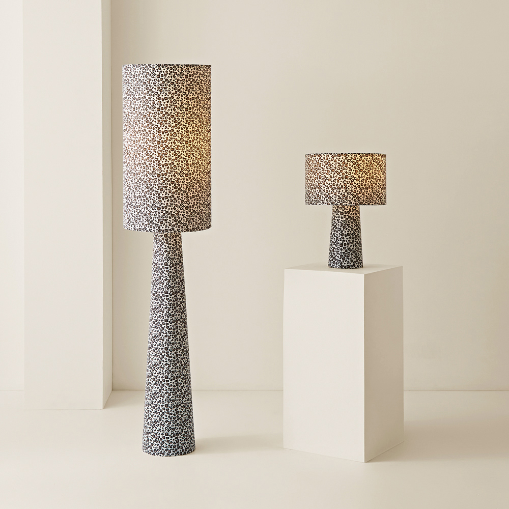 ValueLights Bertie Leopard Print Full Fabric LED Table Lamp Image 6