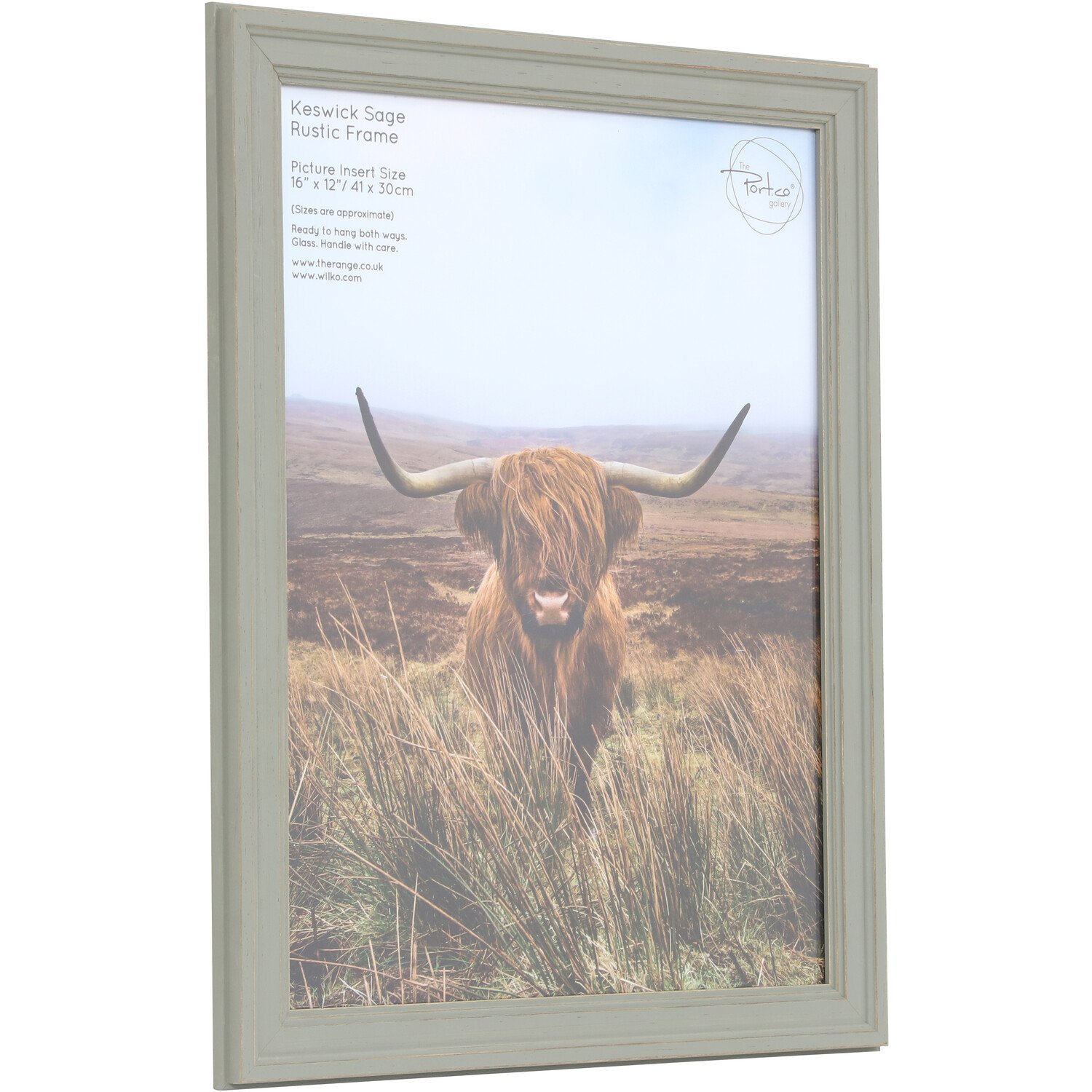 Keswick Sage Rustic Frame - Sage / 16x12in Image 2