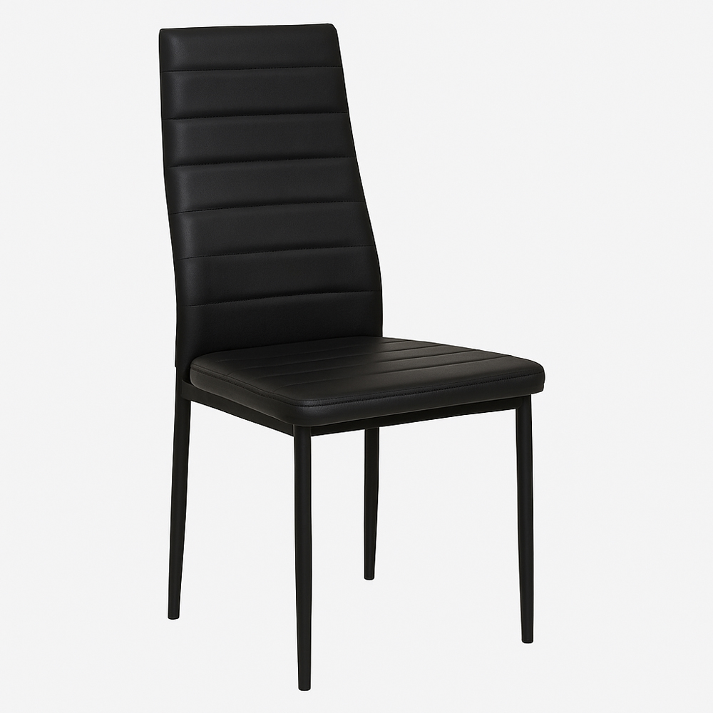 Kosy Koala 6 Seater Faux Leather Dining Bench Set Oak Effect and Black Image 2