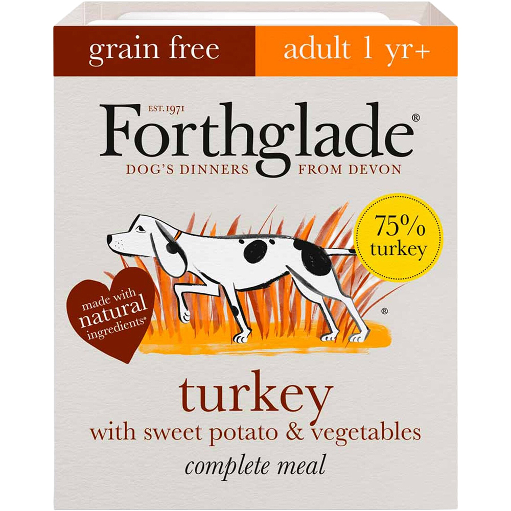 Forthglade Turkey Sweet Potato and Vegetable Grain Free Dog Food 395g Image 1