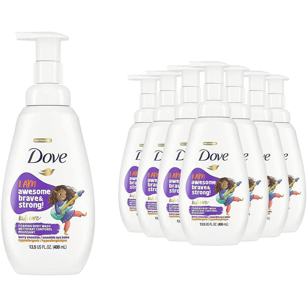 Dove Kids Care Berry Smoothie Hypoallergenic Foaming Body Wash 400ml 8 Pack Image 1