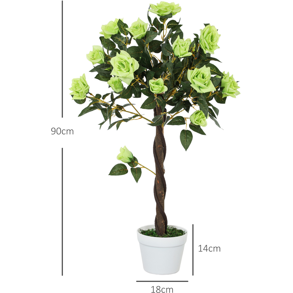 Portland Green Rose Artificial Tree in Pot 90cm 2 Pack Image 9