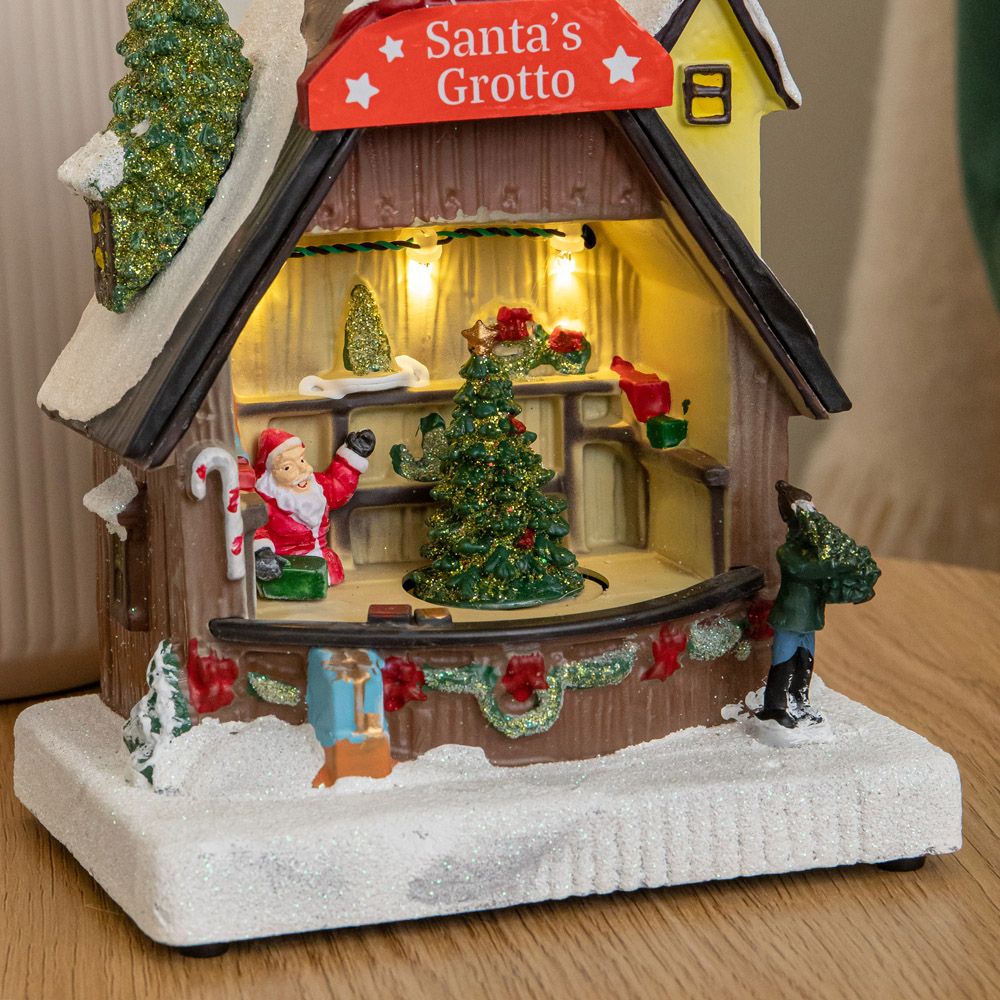 Samuel Alexander Light Up Santa's Grotto Moving Musical Christmas Scene 17cm Image 5
