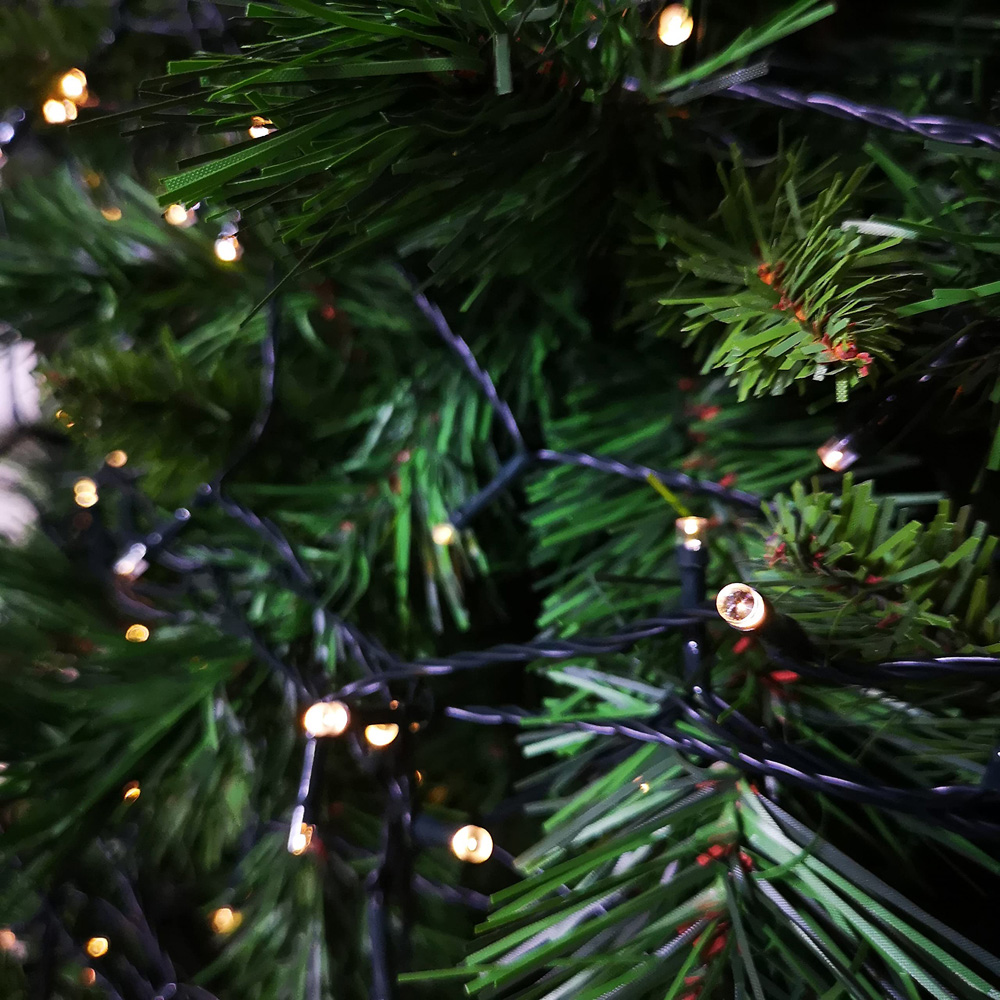 Premier TimeLights 1000 Warm White LED Multi-Function Green Cable ...