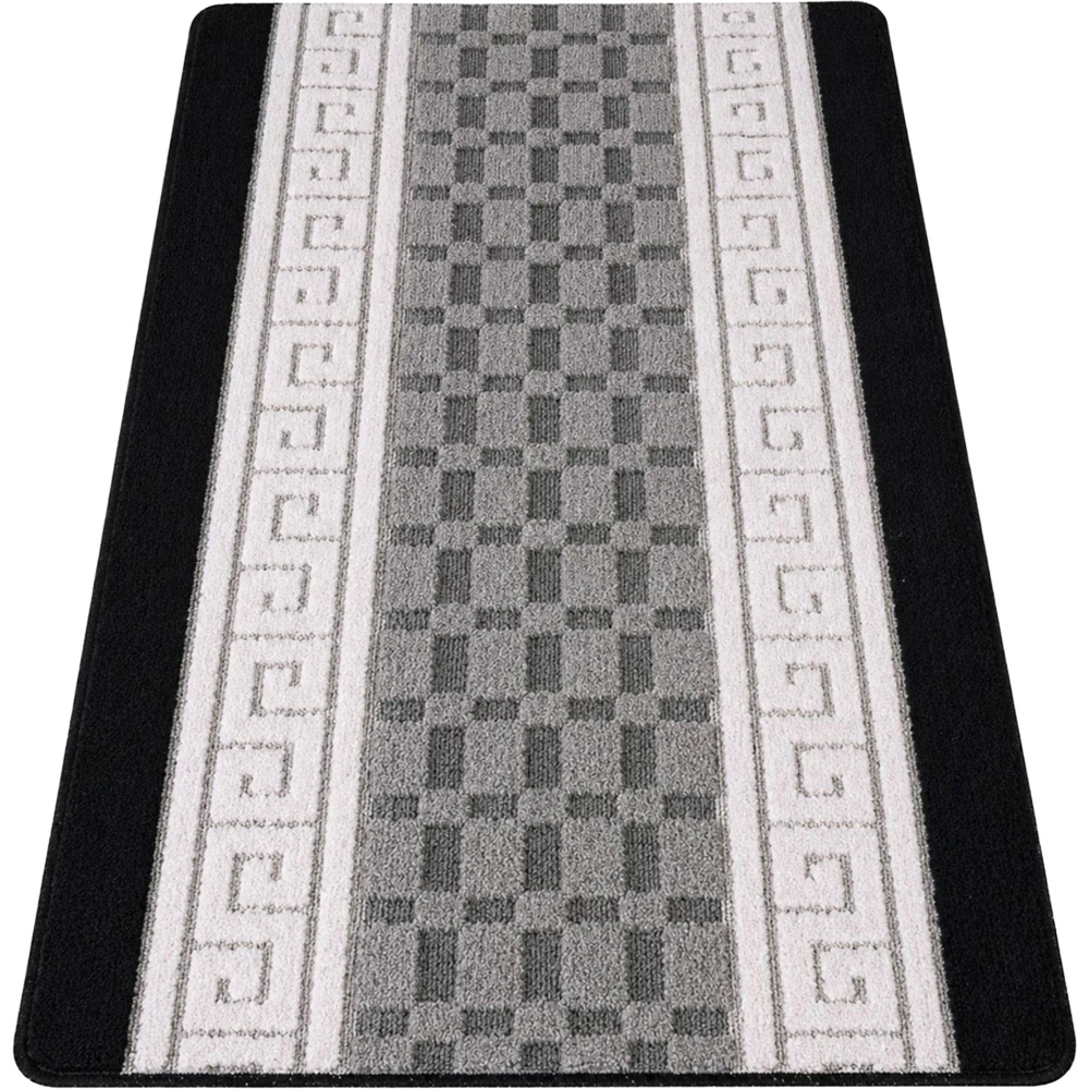 Smart Living Black and Grey Gel Back Non-Slip Door Mat 50 x 80cm Image 1