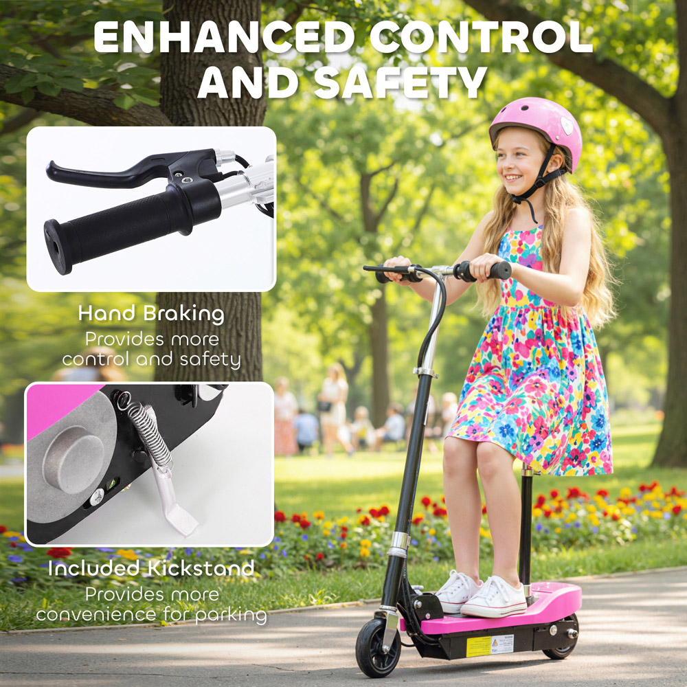 Tommy Toys Pink Foldable Powered Kick Scooter 120W Image 7