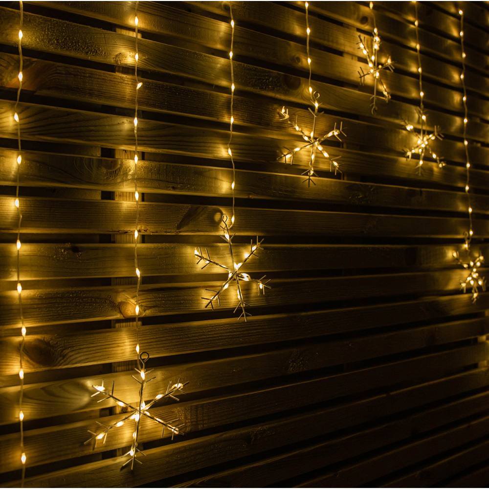 Samuel Alexander FlexiBrights 267 Warm White LED Snowflake Curtain Light 1.2 x 1.2m Image 7