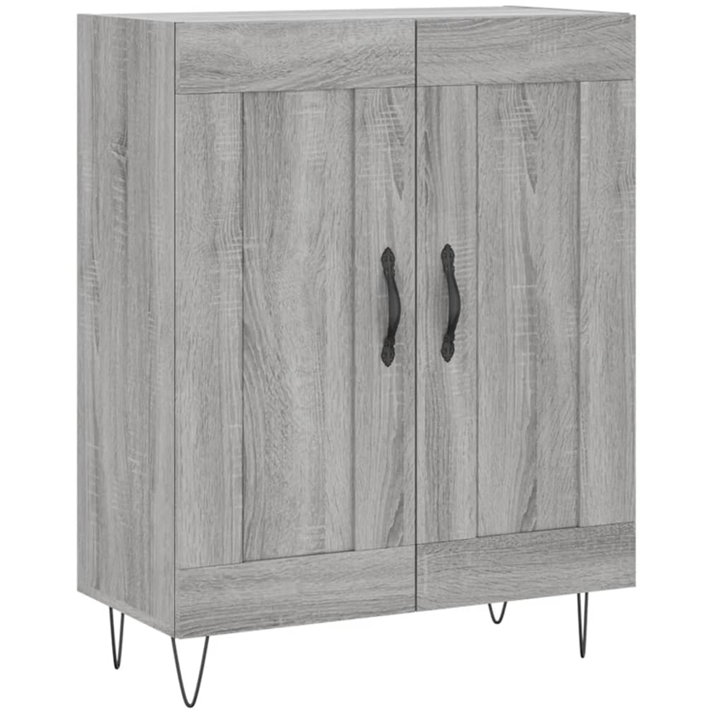 vidaXL 2 Door 3 Shelf Grey Sonoma Tall Highboard Image 7