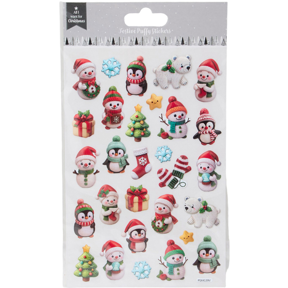 Festive Puffy Stickers Image 2