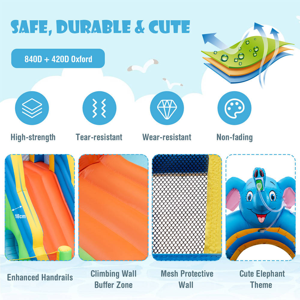 Costway Inflatable Water Slide Giant Water Park Image 7