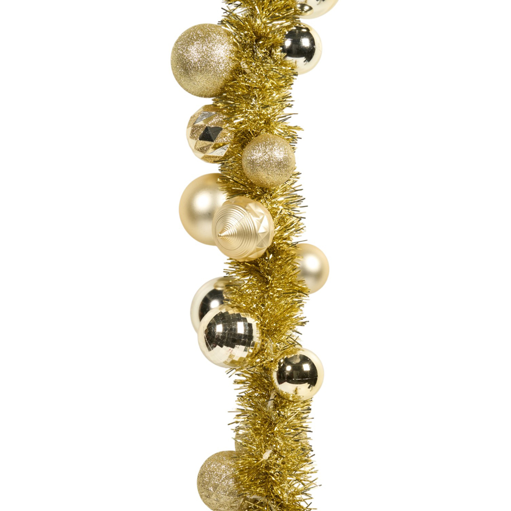 Tinsel LED Bauble Garland - Red Image 6